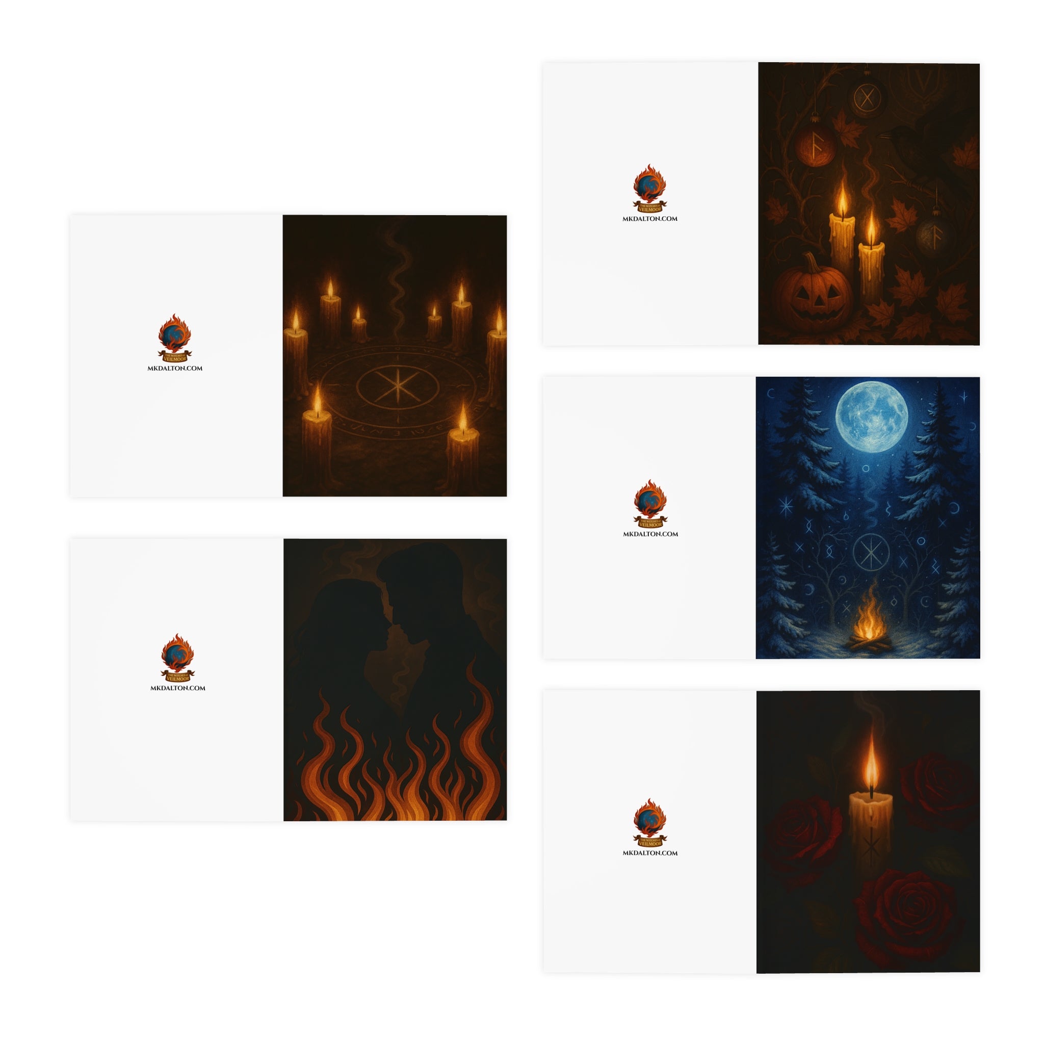 Multi-Design Greeting Cards – 5-Pack, Gothic & Fantasy Art Cards for All Occasions