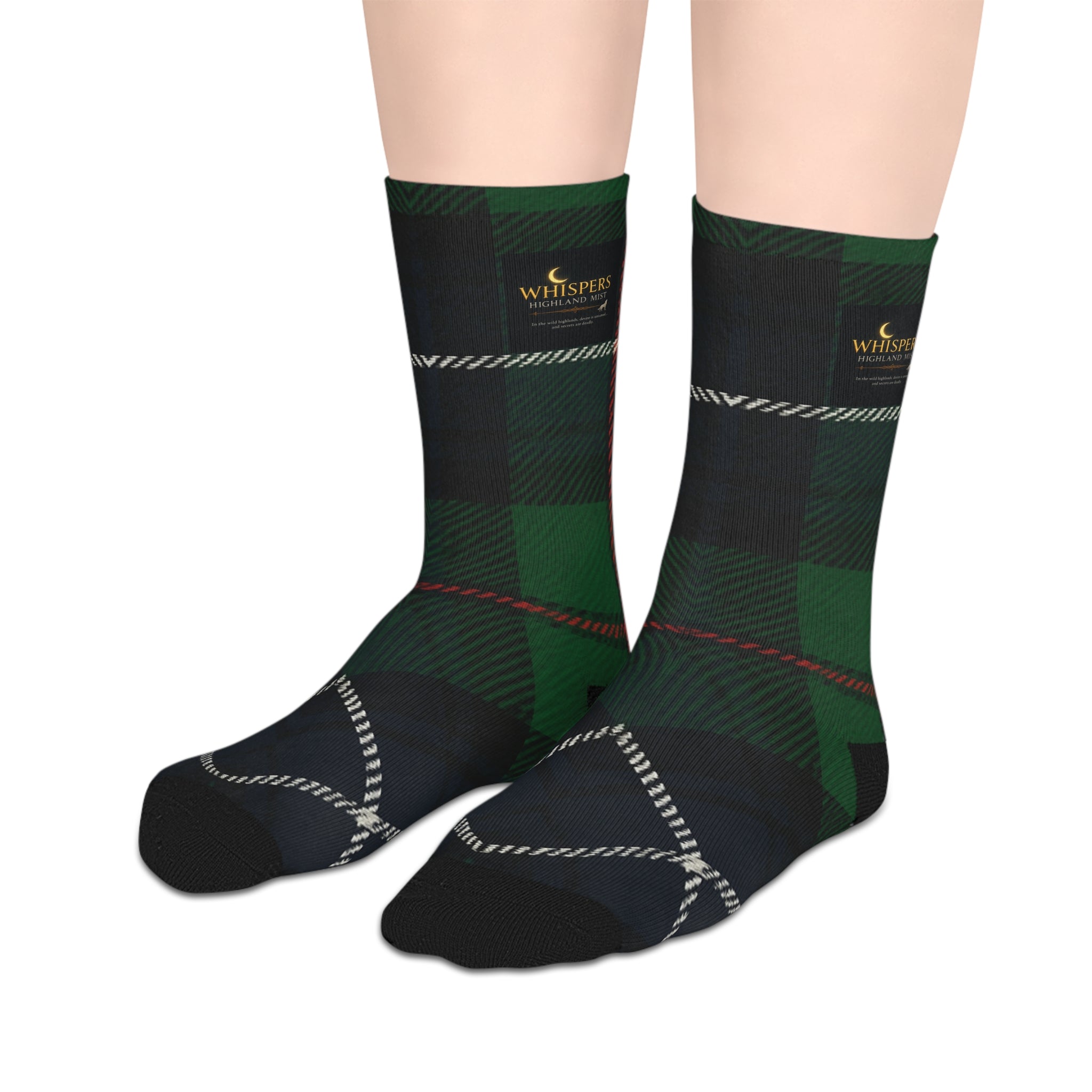 Clan MacKenzie Plaid Socks - Whispers in the Highland Mist