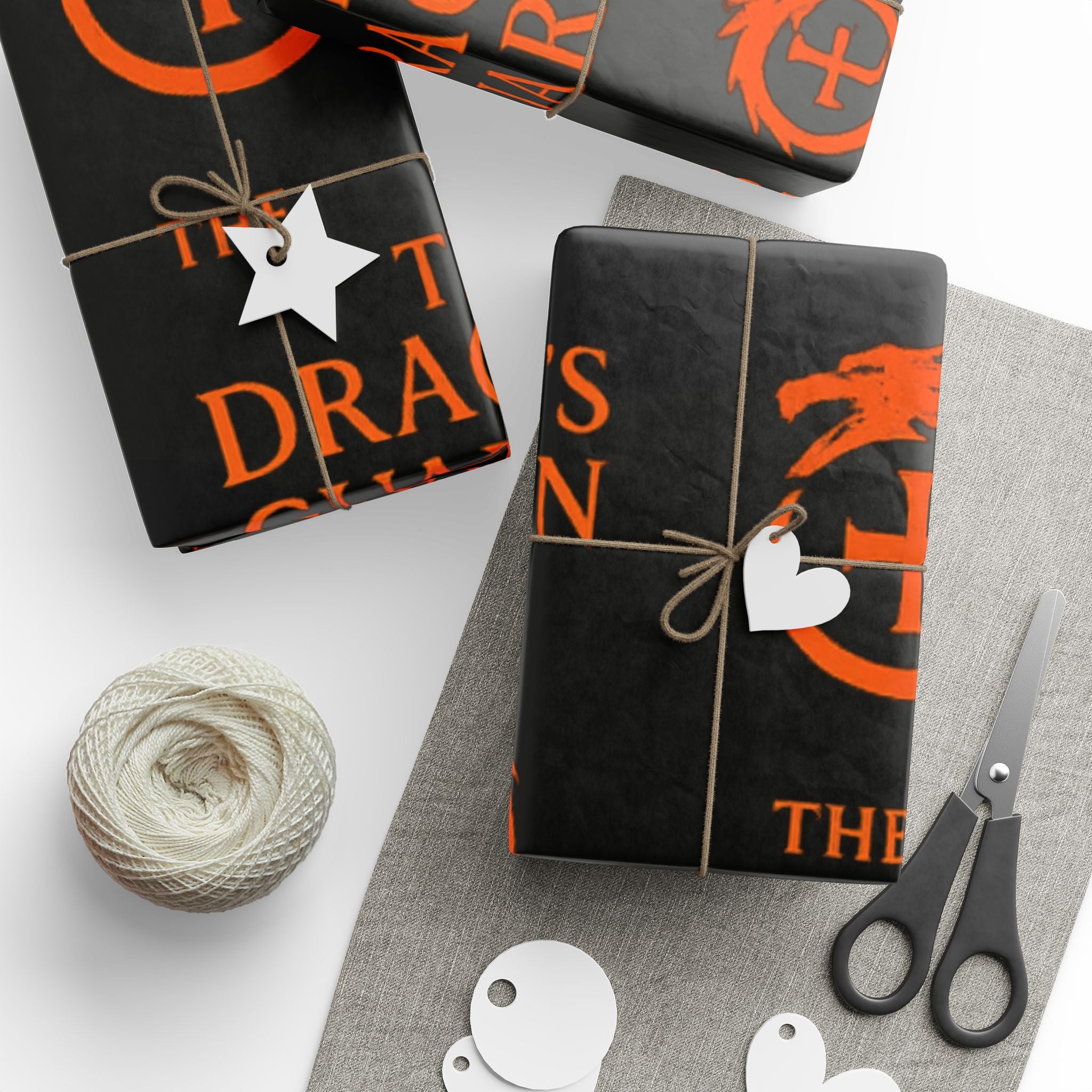 Bold Dragon's Guardian Wrapping Paper, Unique Gift Wrap for Holidays, Birthdays, and Special Occasions, Fantasy-Themed Gift Paper, [...]