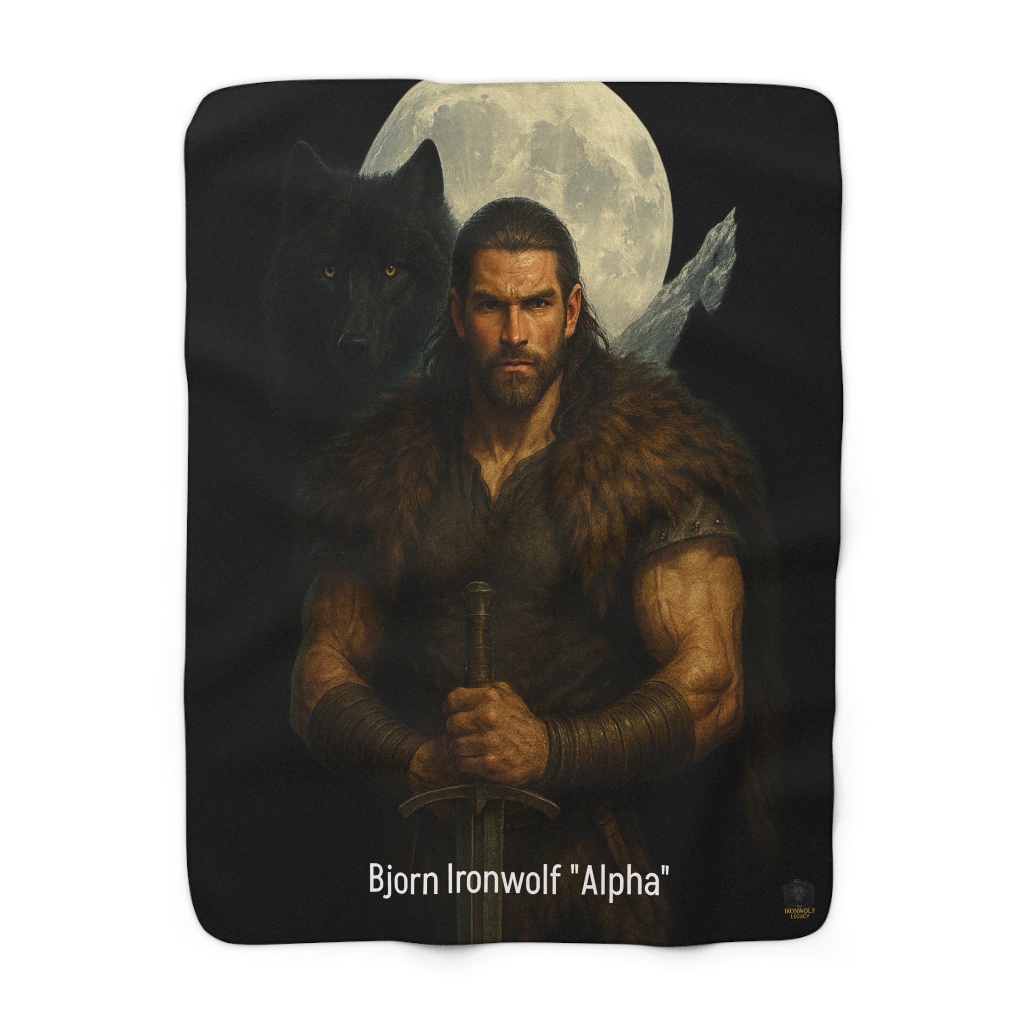 Bjorn Ironwolf “Alpha” – Sherpa Fleece Blanket
