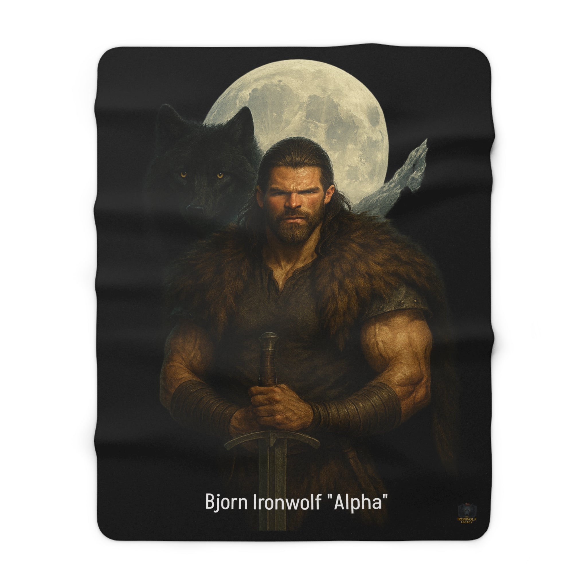 Bjorn Ironwolf “Alpha” – Sherpa Fleece Blanket