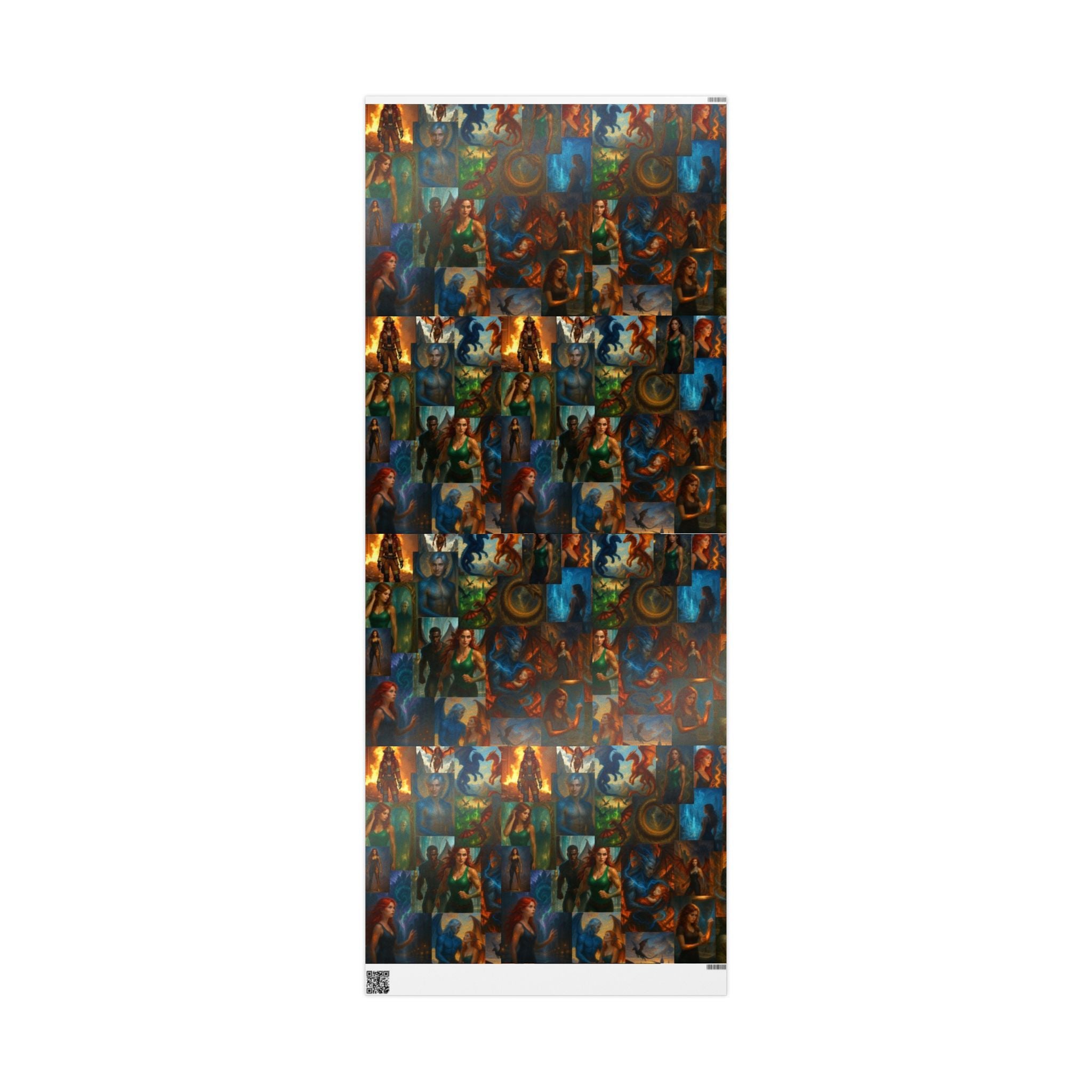 Artistic Wrapping Paper Roll, Vibrant Gift Wrap, Unique Holiday Wrapping, Wrapping Sheets for Birthdays, Eco-Friendly Gift Wrapping