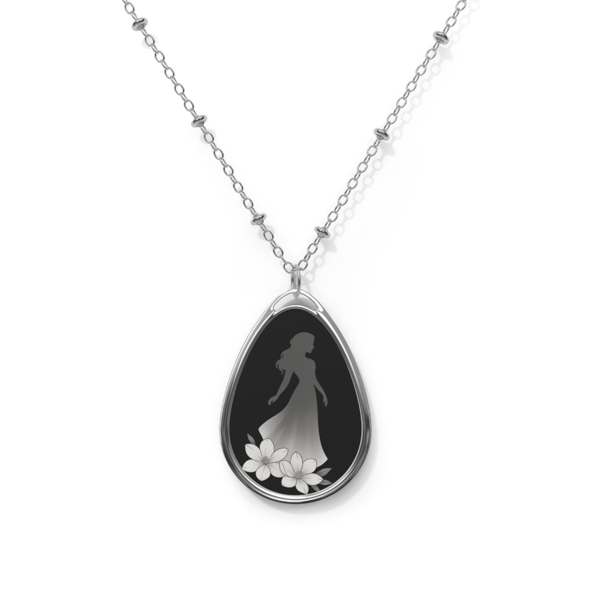 In the Whispers – Ghostly Cameo Silhouette Necklace | Shadows of the South Collection