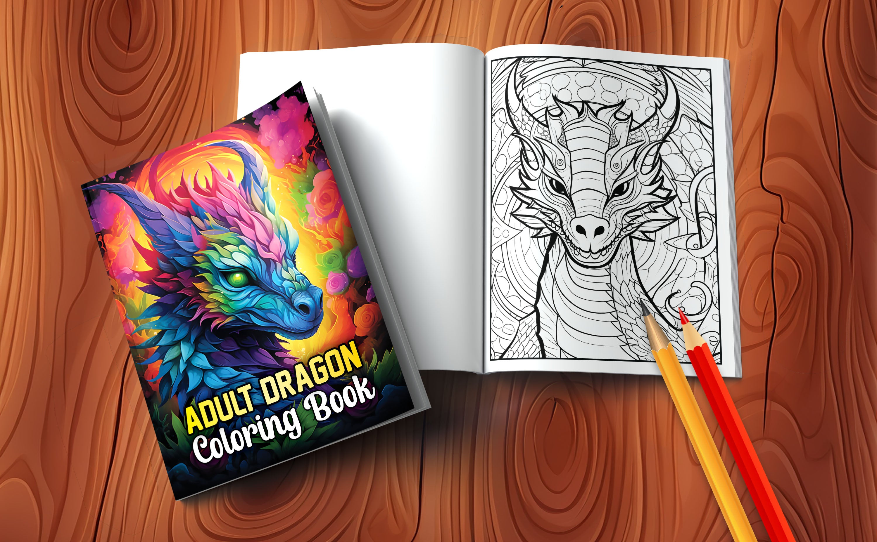 Adult Dragon Coloring Book