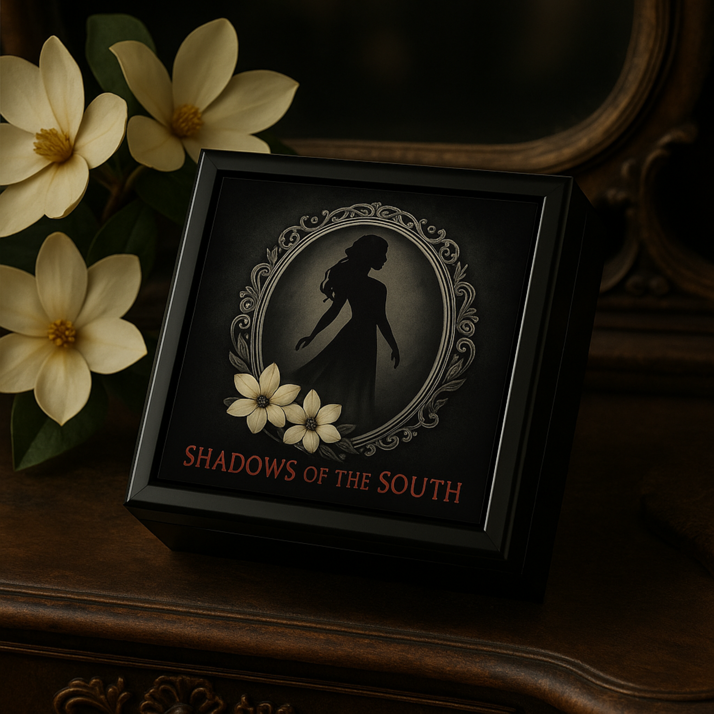 Cameo Shadow Gothic Jewelry Box Art – Shadows of the South Collection